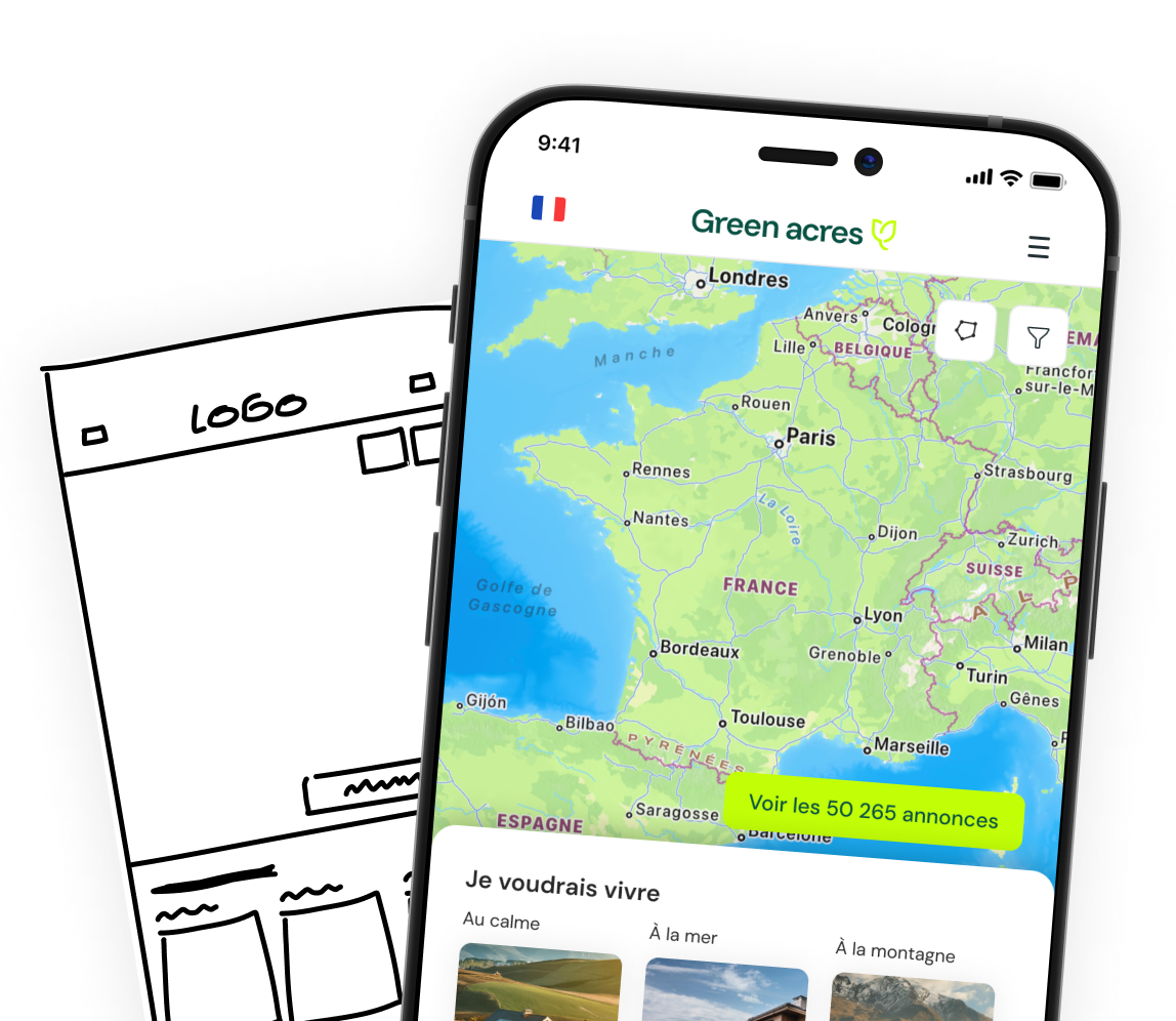 Phone displaying app
